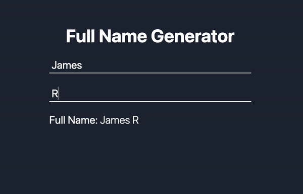 Application exemple with two fields and a title